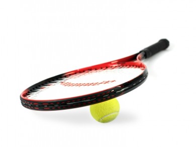 Black-red tennis racket